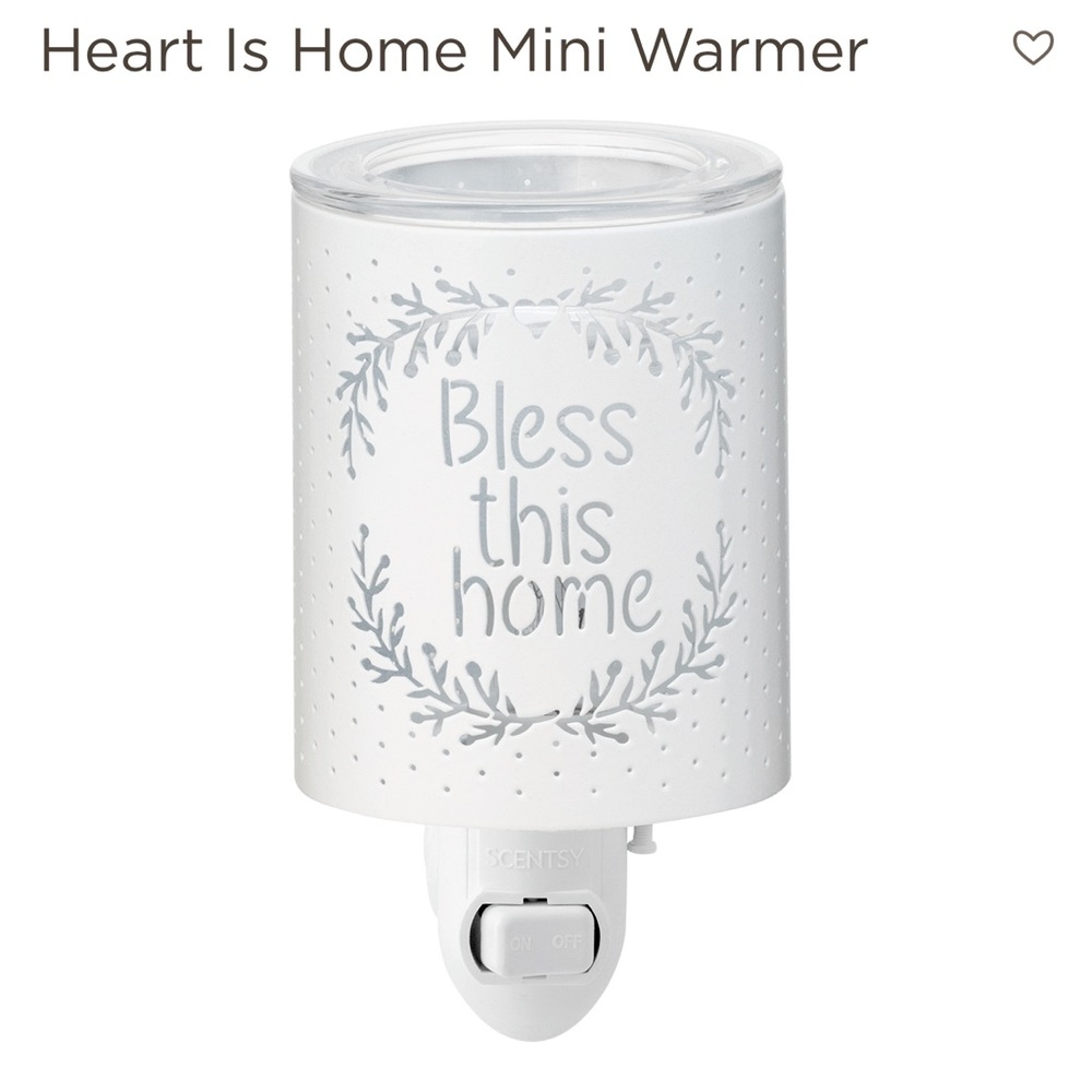 Scentsy Bless This Home Warmer (White) with Scentsy Bar